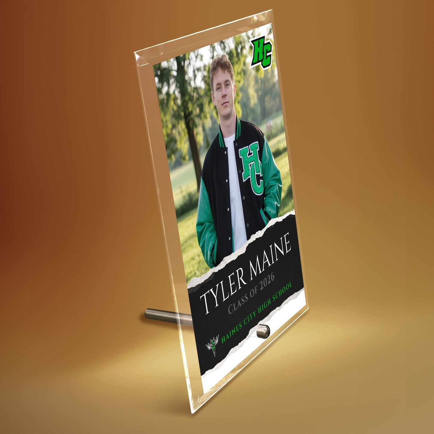 Haines City Senior High School Glass Plaque Design 3