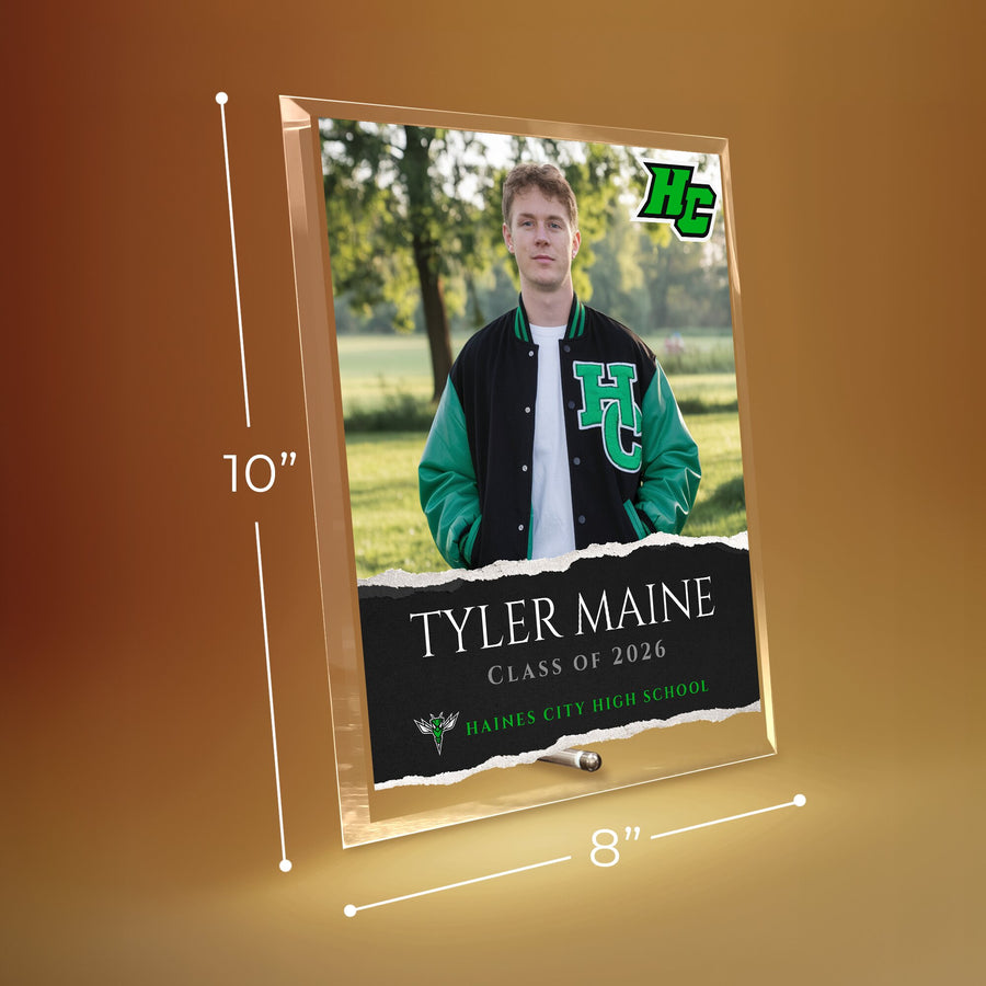 Haines City Senior High School Glass Plaque Design 3