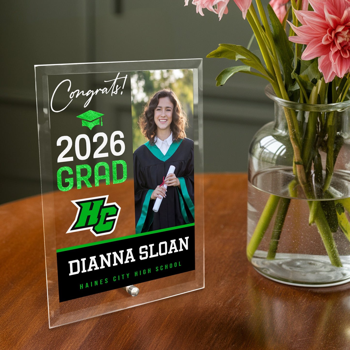 Haines City Senior High School Glass Plaque Design 4