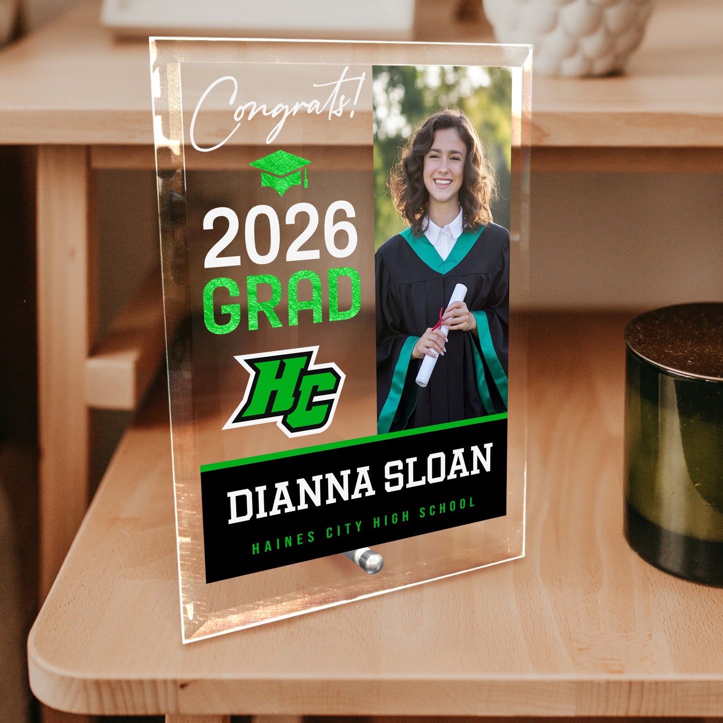 Haines City Senior High School Glass Plaque Design 4