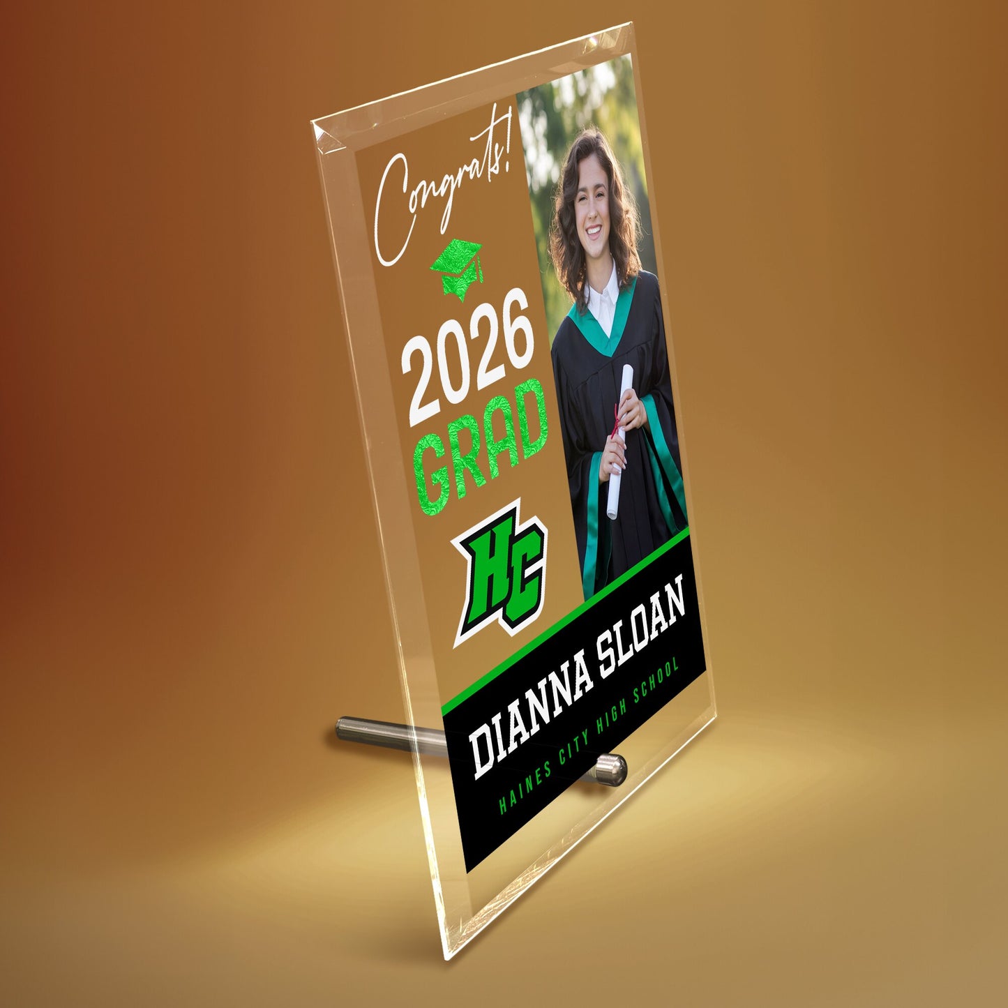 Haines City Senior High School Glass Plaque Design 4
