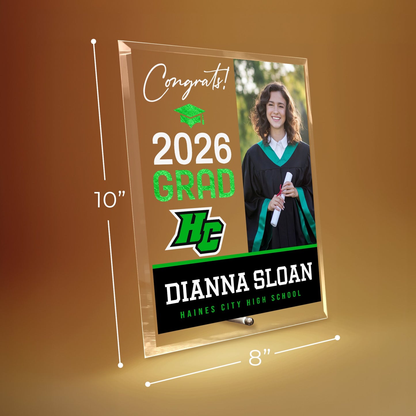 Haines City Senior High School Glass Plaque Design 4