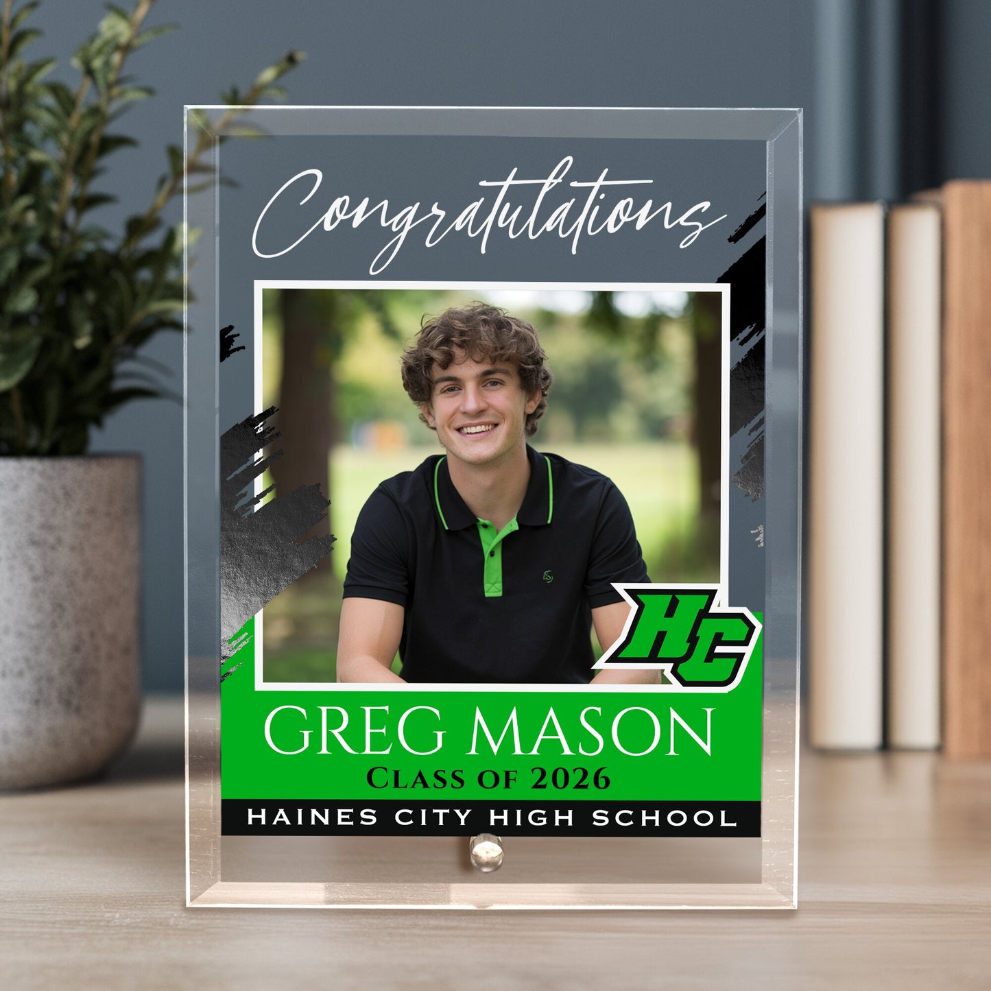 Haines City Senior High School Glass Plaque Design 5