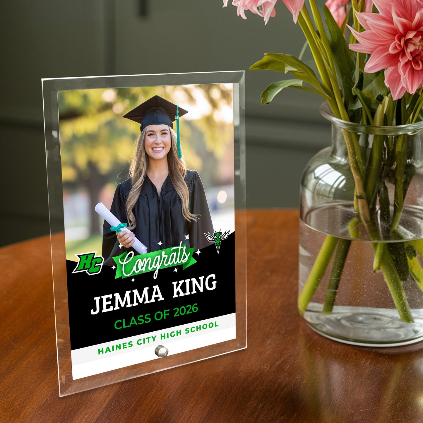Haines City Senior High School Glass Plaque Design 6