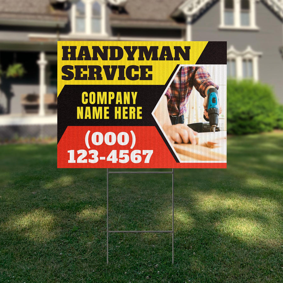 Handyman Service Yard Sign Design 1 -  BFS-HNDY-24X18-DS-D1-BFS-HNDY-24X18-SS-D1