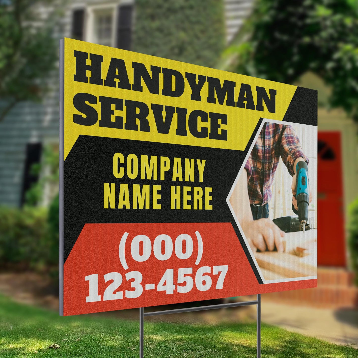 Handyman Service Yard Sign Design 1 -  BFS-HNDY-24X18-DS-D1-BFS-HNDY-24X18-SS-D1