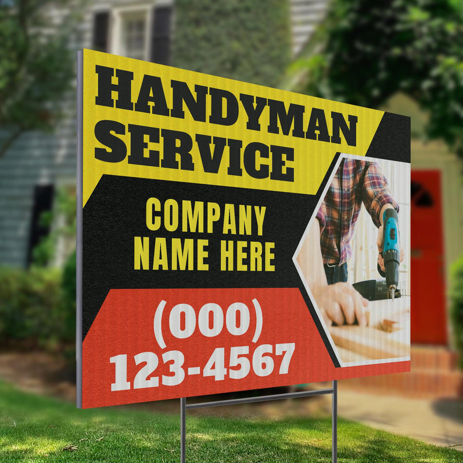 Handyman Service Yard Sign Design 1 -  BFS-HNDY-24X18-DS-D1-BFS-HNDY-24X18-SS-D1