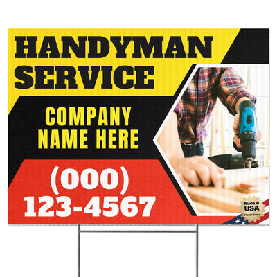 Handyman Service Yard Sign Design 1 -  BFS-HNDY-24X18-DS-D1-BFS-HNDY-24X18-SS-D1