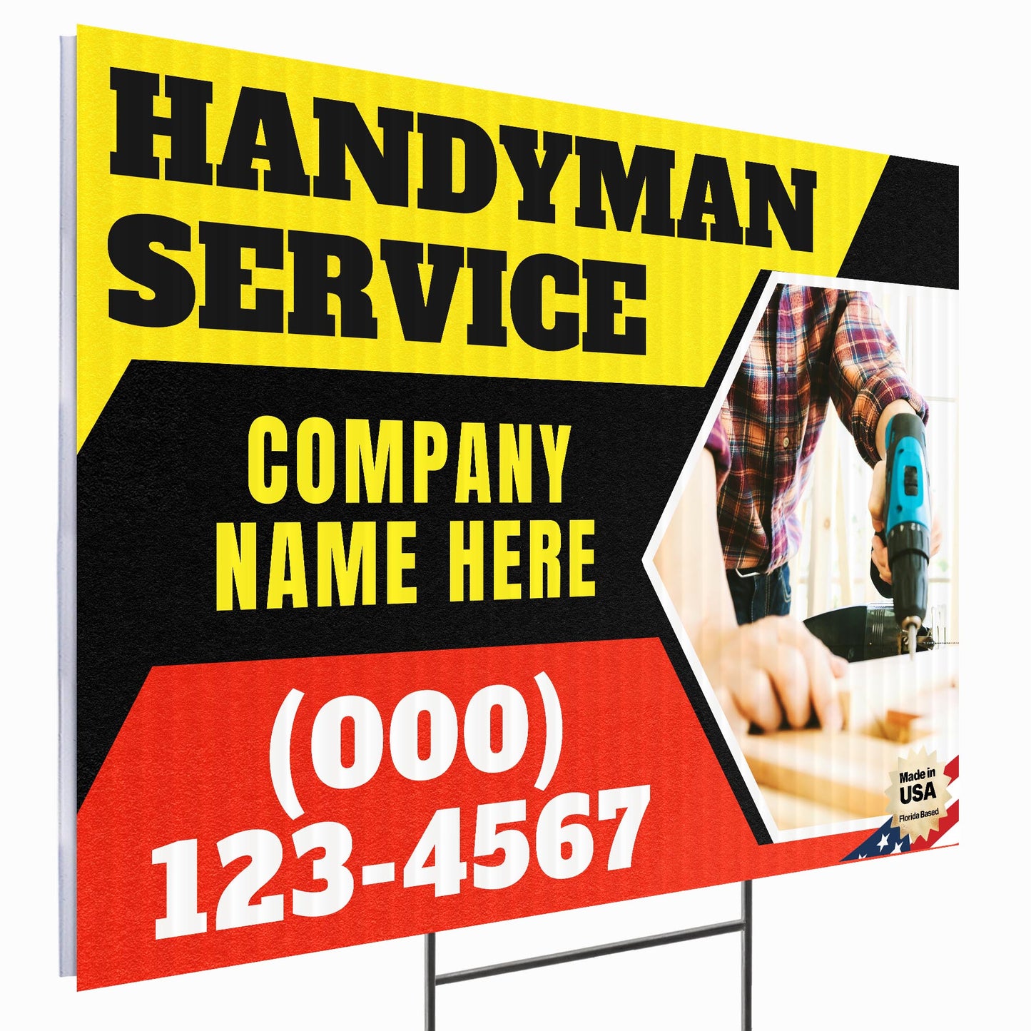 Handyman Service Yard Sign Design 1 -  BFS-HNDY-24X18-DS-D1-BFS-HNDY-24X18-SS-D1