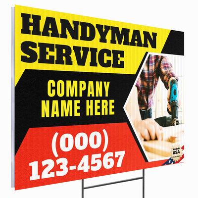 Handyman Service Yard Sign Design 1 -  BFS-HNDY-24X18-DS-D1-BFS-HNDY-24X18-SS-D1