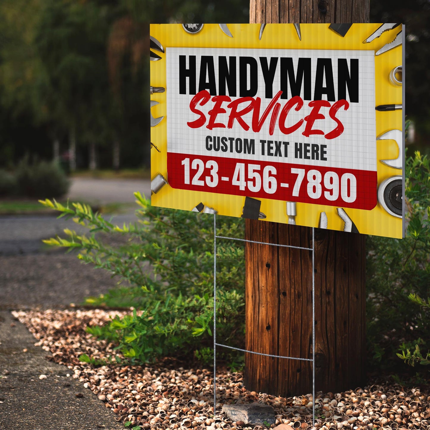 Handyman Service Yard Sign Design 3 -  BFS-HNDY-24X18-DS-D3-BFS-HNDY-24X18-SS-D3