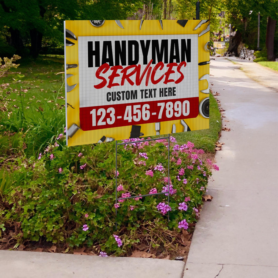 Handyman Service Yard Sign Design 3 -  BFS-HNDY-24X18-DS-D3-BFS-HNDY-24X18-SS-D3