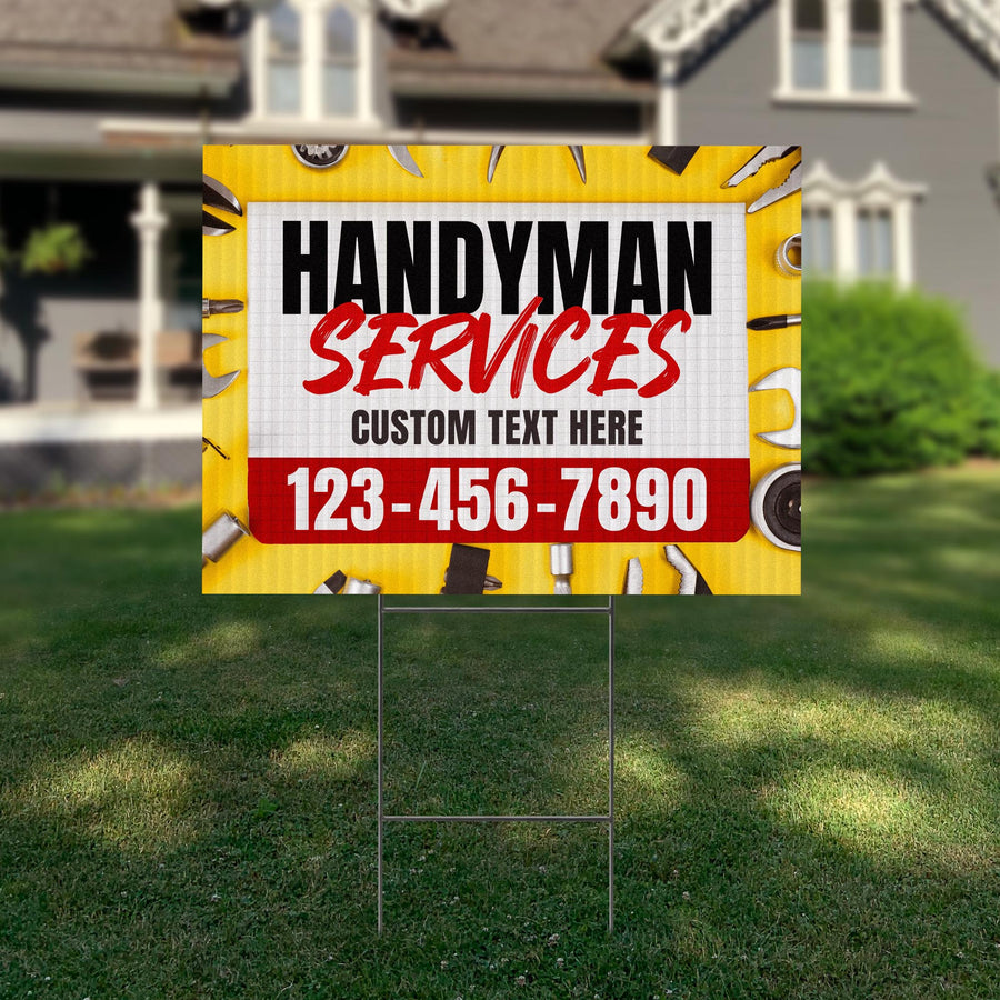 Handyman Service Yard Sign Design 3 -  BFS-HNDY-24X18-DS-D3-BFS-HNDY-24X18-SS-D3