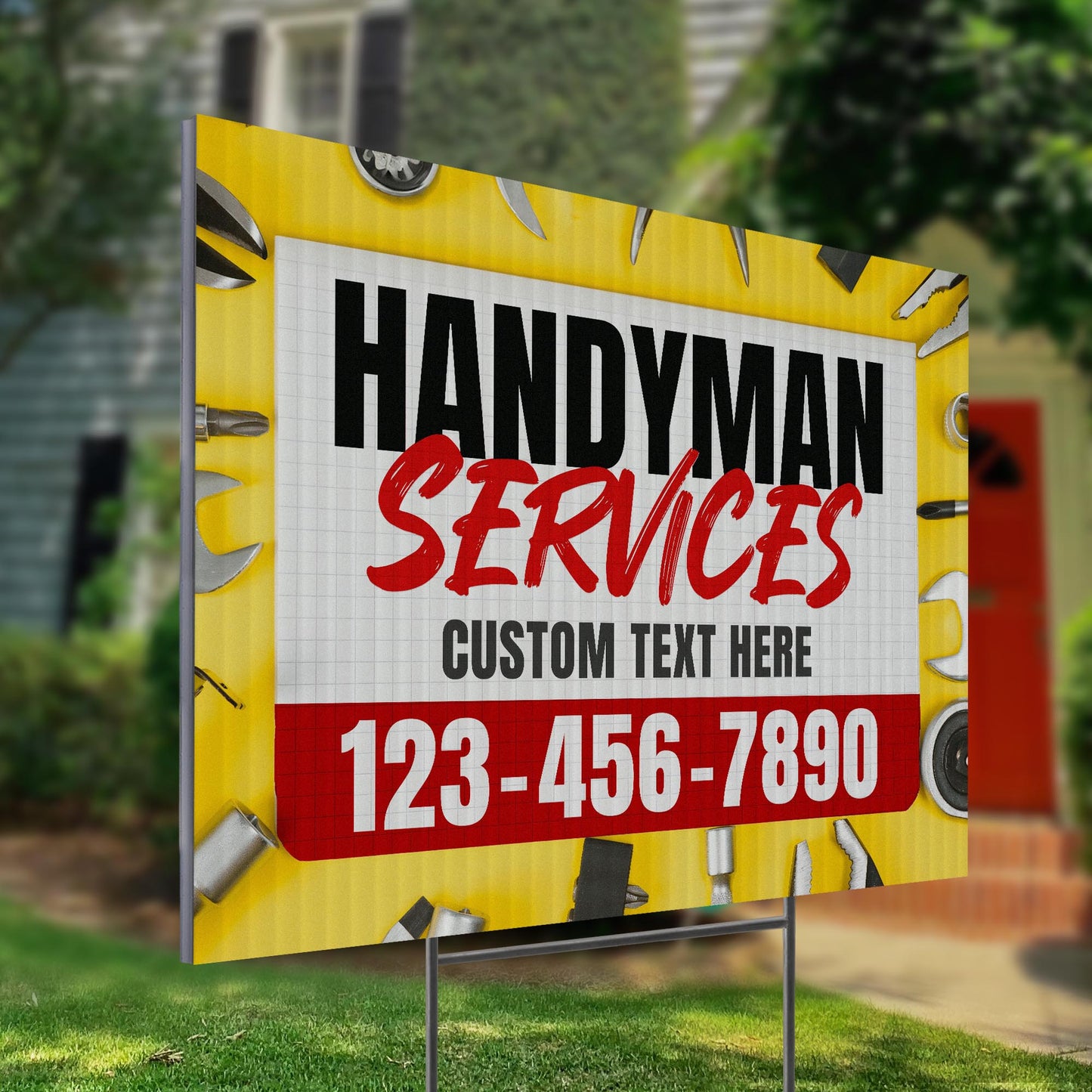 Handyman Service Yard Sign Design 3 -  BFS-HNDY-24X18-DS-D3-BFS-HNDY-24X18-SS-D3