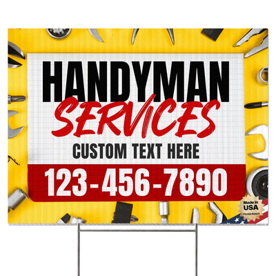 Handyman Service Yard Sign Design 3 -  BFS-HNDY-24X18-DS-D3-BFS-HNDY-24X18-SS-D3