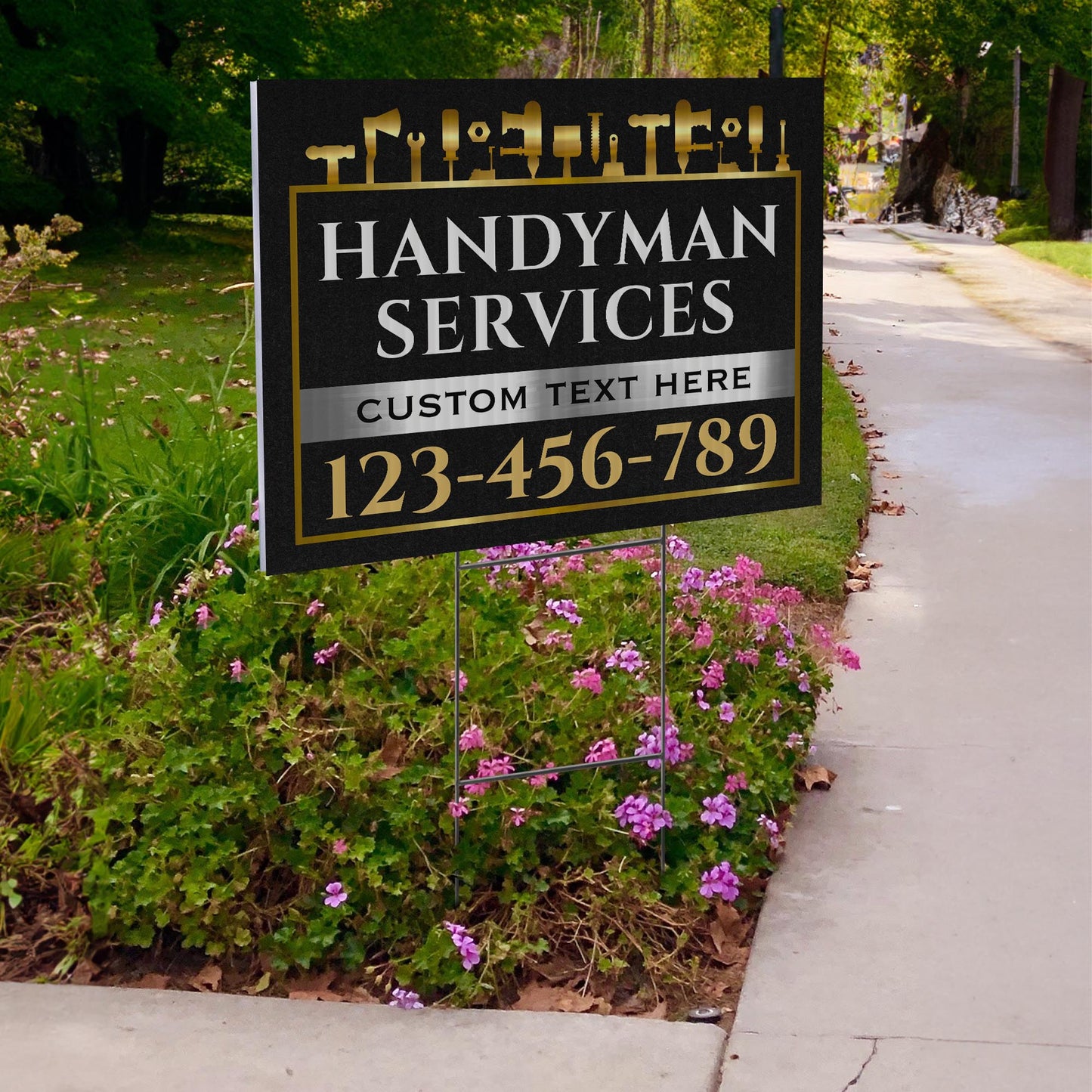 Handyman Service Yard Sign Design 4 -  BFS-HNDY-24X18-DS-D4-BFS-HNDY-24X18-SS-D4
