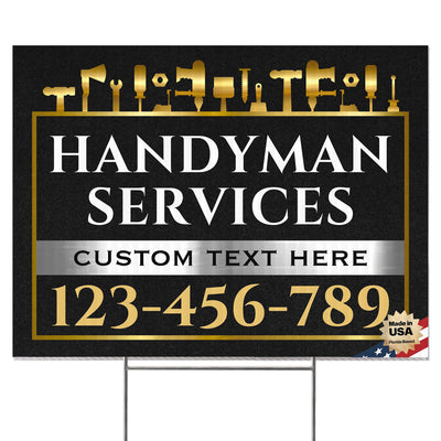 Handyman Service Yard Sign Design 4 -  BFS-HNDY-24X18-DS-D4-BFS-HNDY-24X18-SS-D4