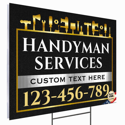 Handyman Service Yard Sign Design 4 -  BFS-HNDY-24X18-DS-D4-BFS-HNDY-24X18-SS-D4