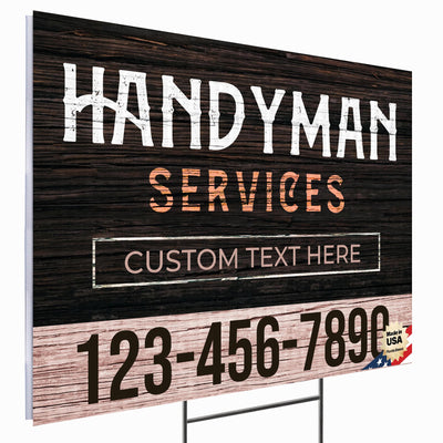 Handyman Service Yard Sign Design 5 -  BFS-HNDY-24X18-DS-D5-BFS-HNDY-24X18-SS-D5