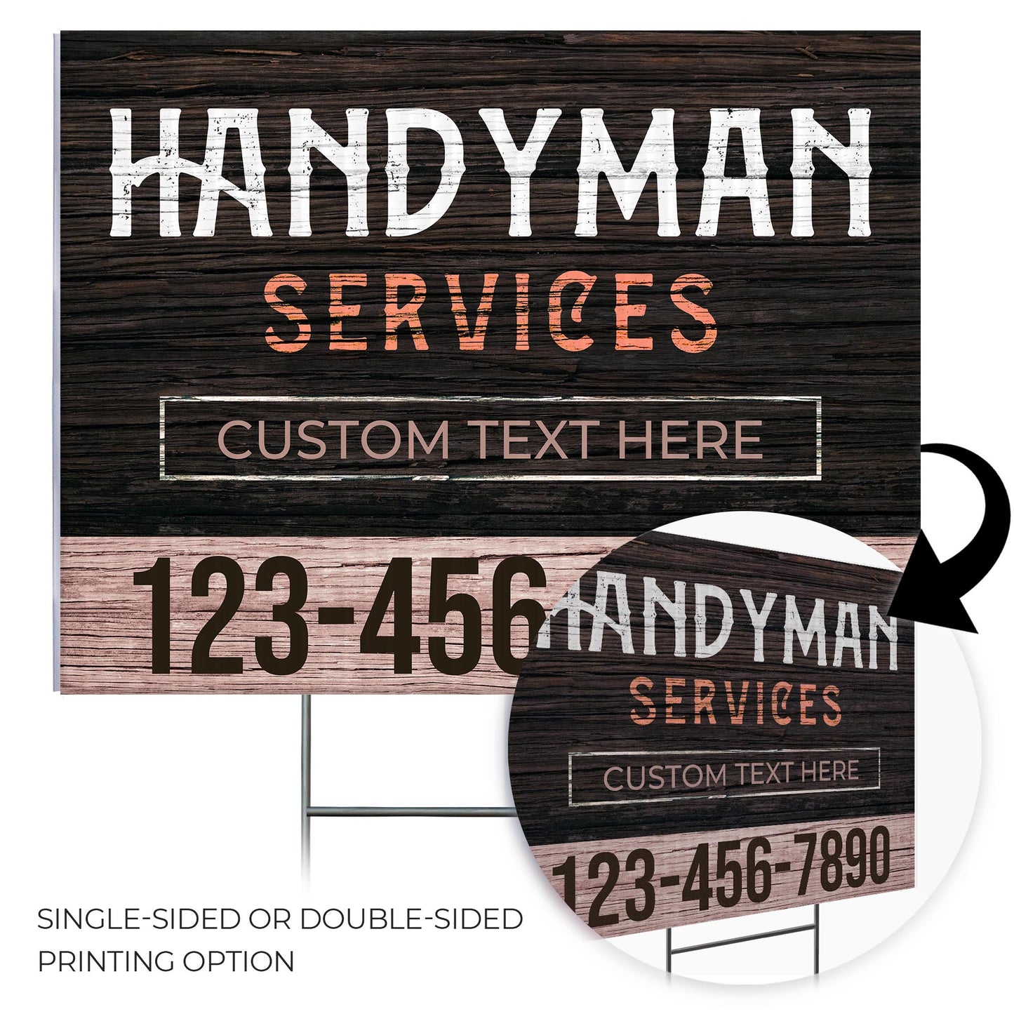 Handyman Service Yard Sign Design 5 -  BFS-HNDY-24X18-DS-D5-BFS-HNDY-24X18-SS-D5