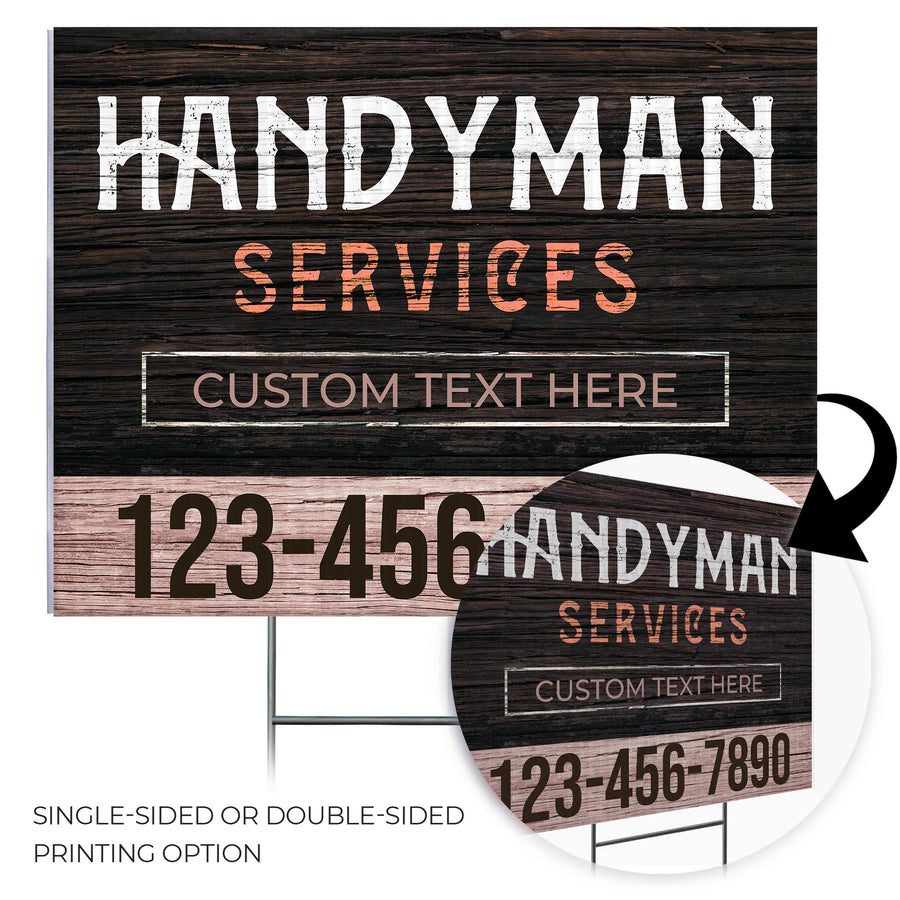 Handyman Service Yard Sign Design 5 -  BFS-HNDY-24X18-DS-D5-BFS-HNDY-24X18-SS-D5