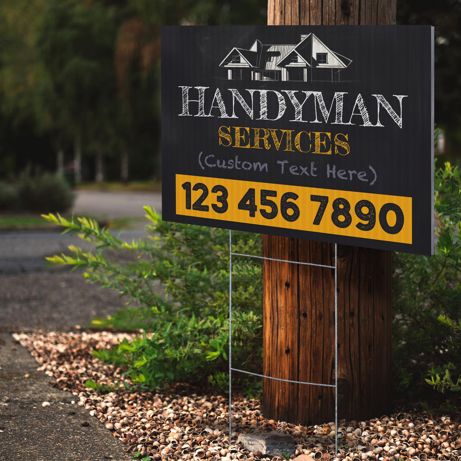 Handyman Service Yard Sign Design 6 -  BFS-HNDY-24X18-DS-D6-BFS-HNDY-24X18-SS-D6