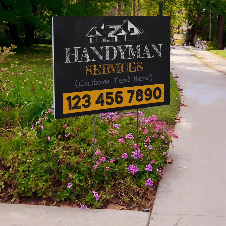 Handyman Service Yard Sign Design 6 -  BFS-HNDY-24X18-DS-D6-BFS-HNDY-24X18-SS-D6