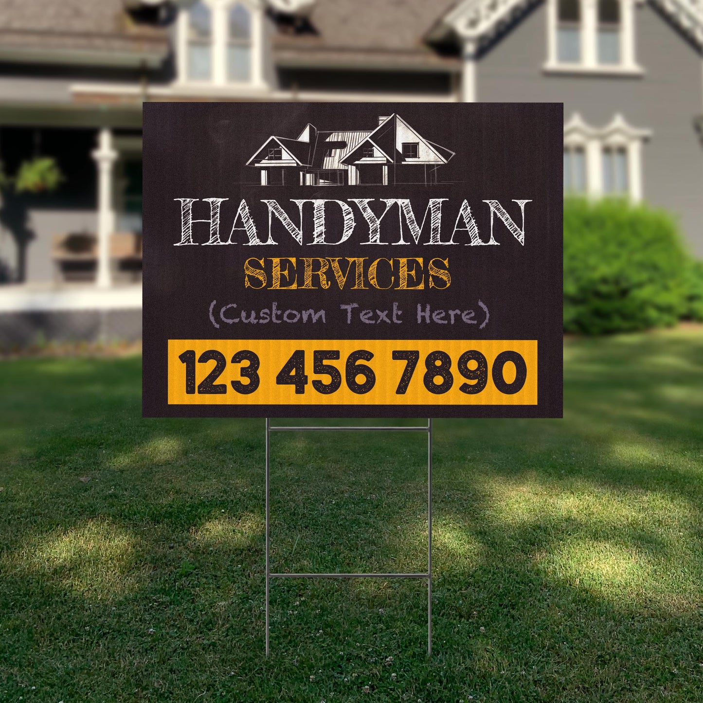 Handyman Service Yard Sign Design 6 -  BFS-HNDY-24X18-DS-D6-BFS-HNDY-24X18-SS-D6
