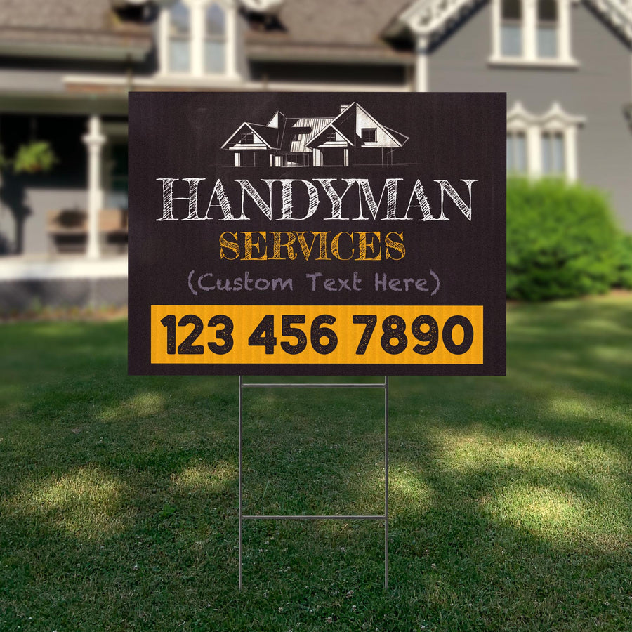 Handyman Service Yard Sign Design 6 -  BFS-HNDY-24X18-DS-D6-BFS-HNDY-24X18-SS-D6