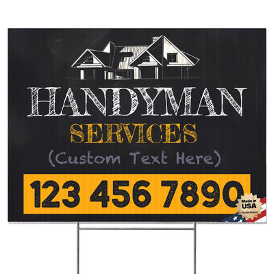 Handyman Service Yard Sign Design 6 -  BFS-HNDY-24X18-DS-D6-BFS-HNDY-24X18-SS-D6
