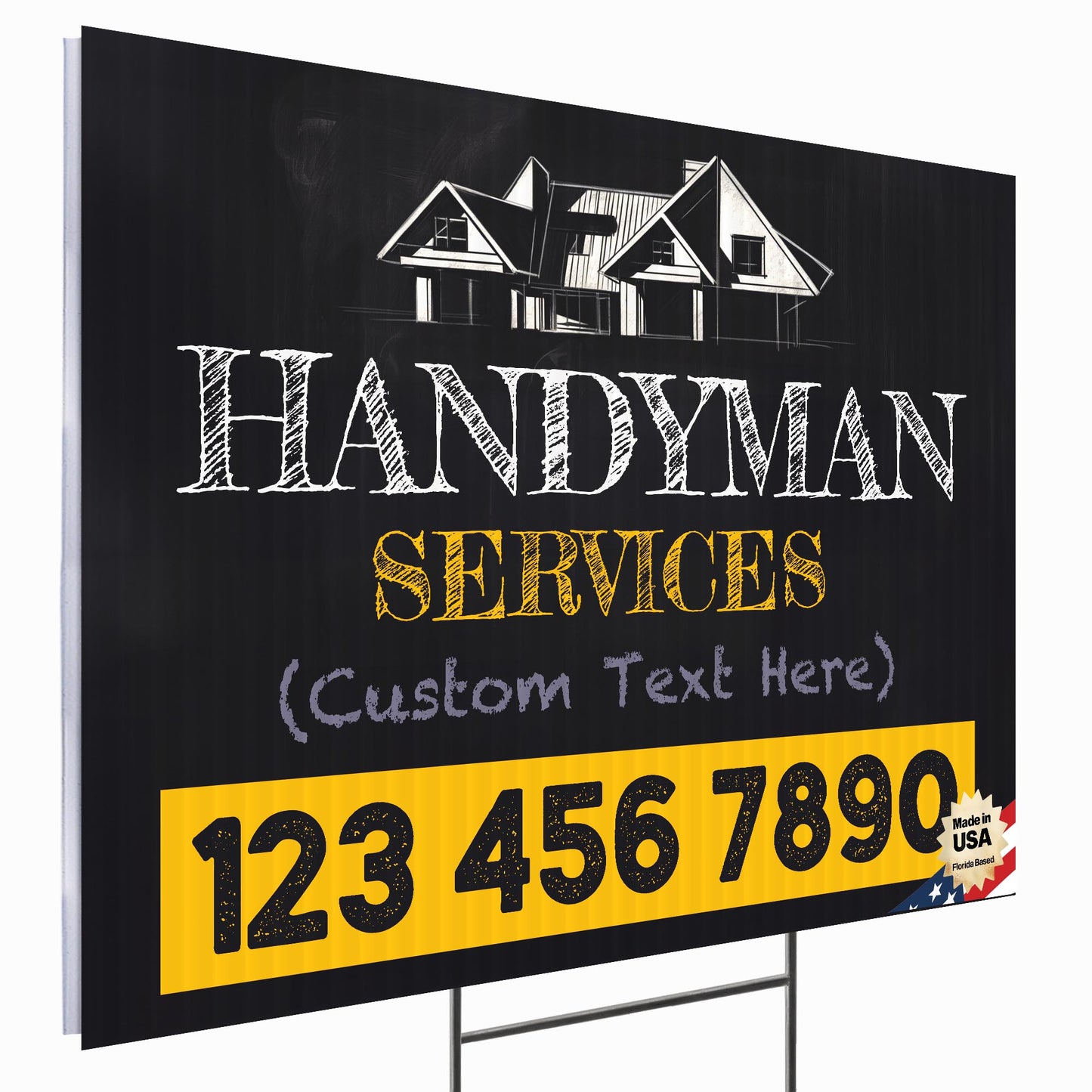 Handyman Service Yard Sign Design 6 -  BFS-HNDY-24X18-DS-D6-BFS-HNDY-24X18-SS-D6