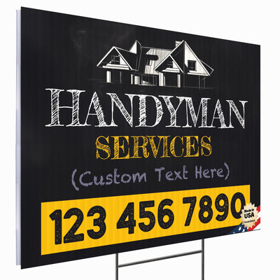 Handyman Service Yard Sign Design 6 -  BFS-HNDY-24X18-DS-D6-BFS-HNDY-24X18-SS-D6