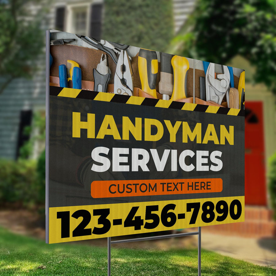 Handyman Service Yard Sign Design 7 -  BFS-HNDY-24X18-DS-D7-BFS-HNDY-24X18-SS-D7