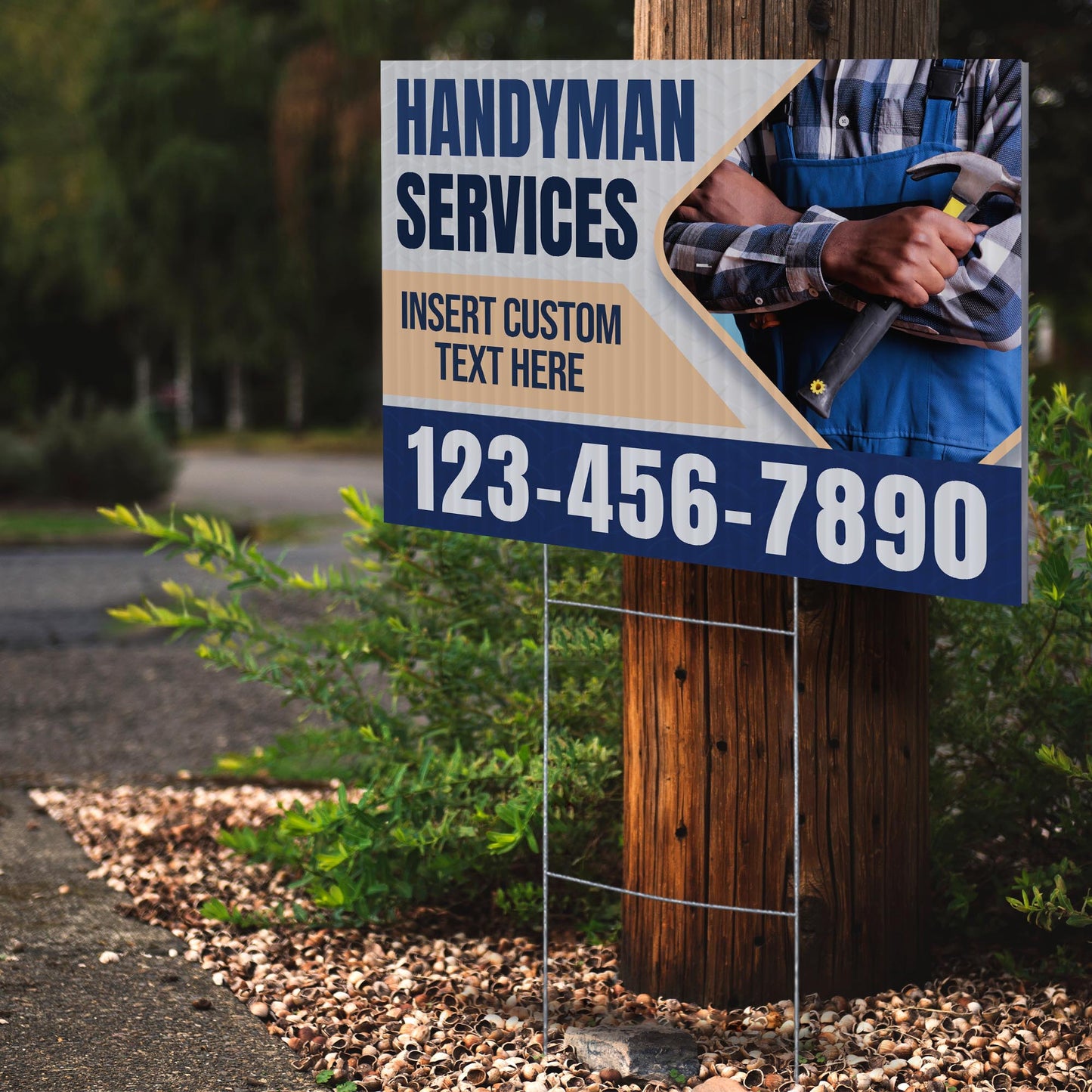 Handyman Service Yard Sign Design 8 -  BFS-HNDY-24X18-DS-D8-BFS-HNDY-24X18-SS-D8
