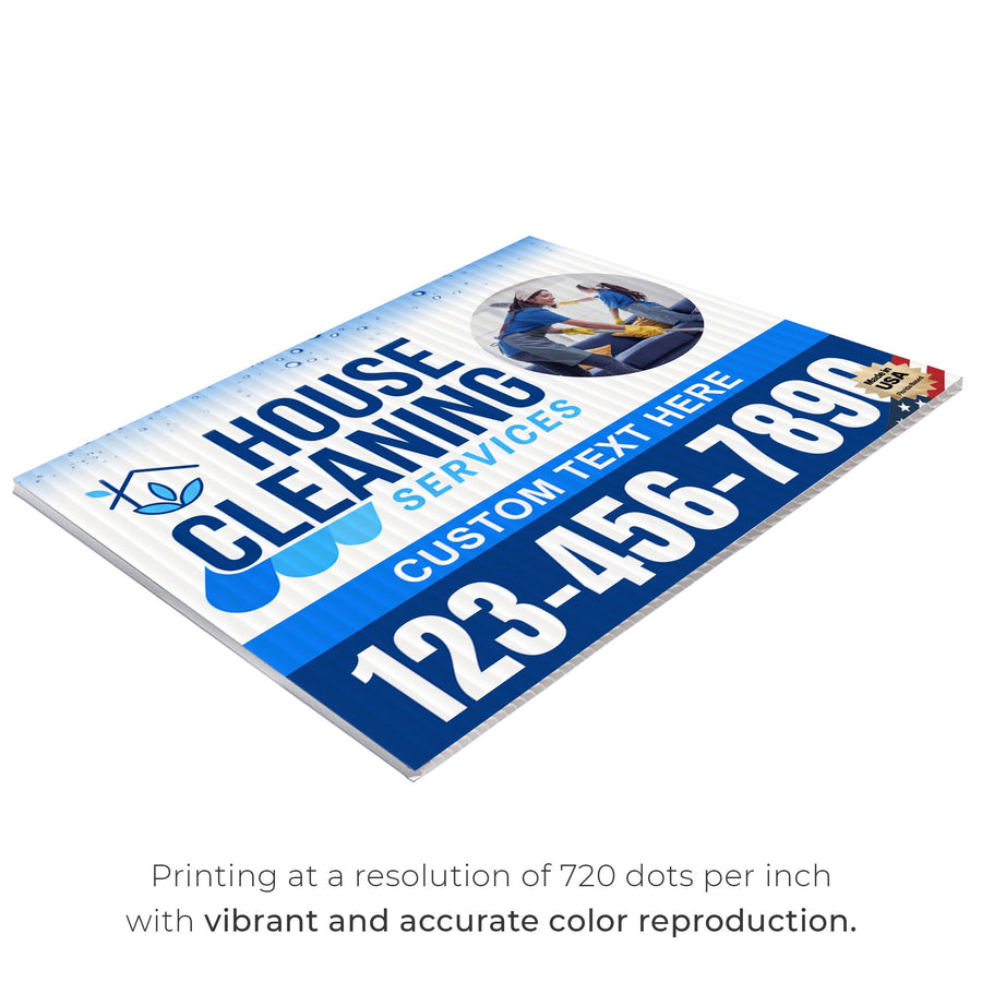House Cleaning Services Yard Sign Design 2 -  BFS-HSCL-24X18-DS-D2-BFS-HSCL--24X18-SS-D2