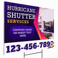 Hurricane Shutter Services Yard Sign Design 2