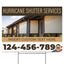 Hurricane Shutter Services Yard Sign Design 3 -  BFS-HUR-24X18-DS-D3-BFS-HUR-24X18-SS-D3
