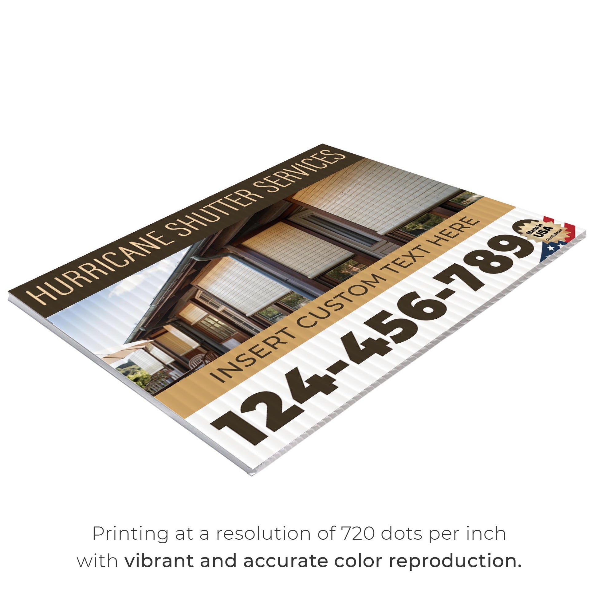 Hurricane Shutter Services Yard Sign Design 3 -  BFS-HUR-24X18-DS-D3-BFS-HUR-24X18-SS-D3