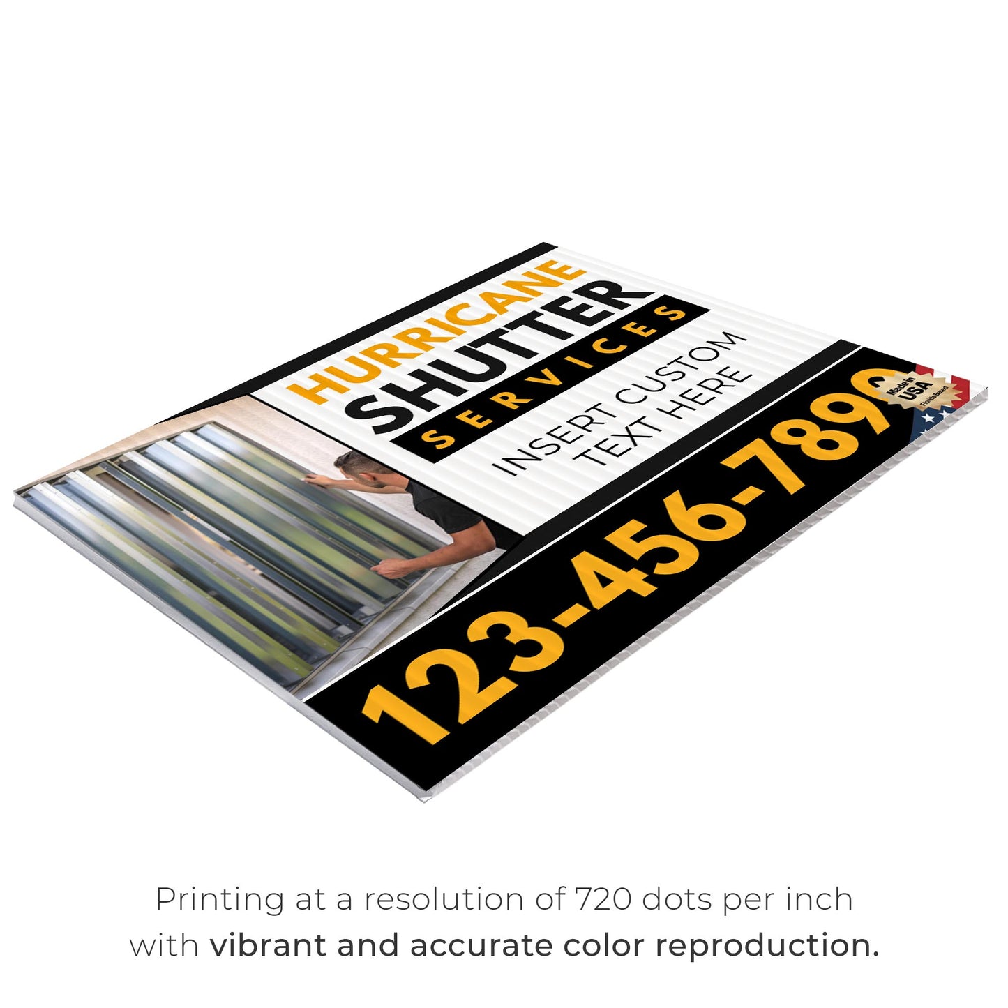 Hurricane Shutter Services Yard Sign Design 4 -  BFS-HUR-24X18-DS-D4-BFS-HUR-24X18-SS-D4