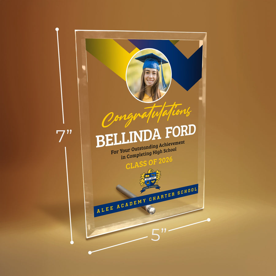 Alee Academy Charter School Glass Plaque Design 1