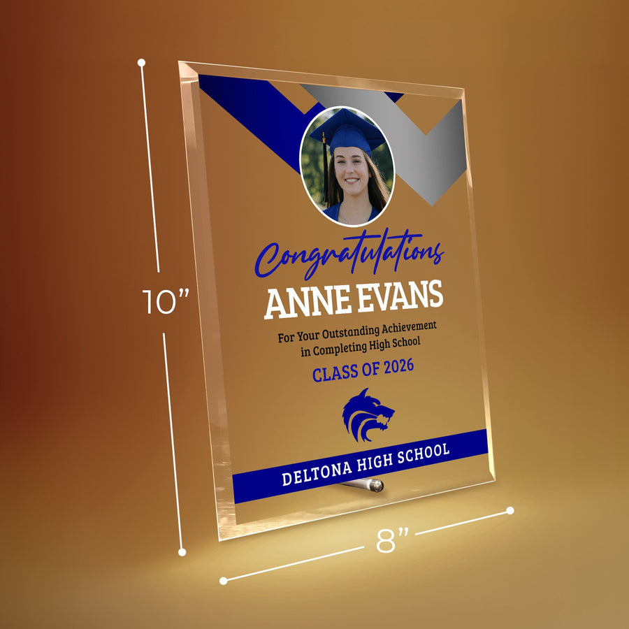 Deltona High School Glass Plaque Design 1