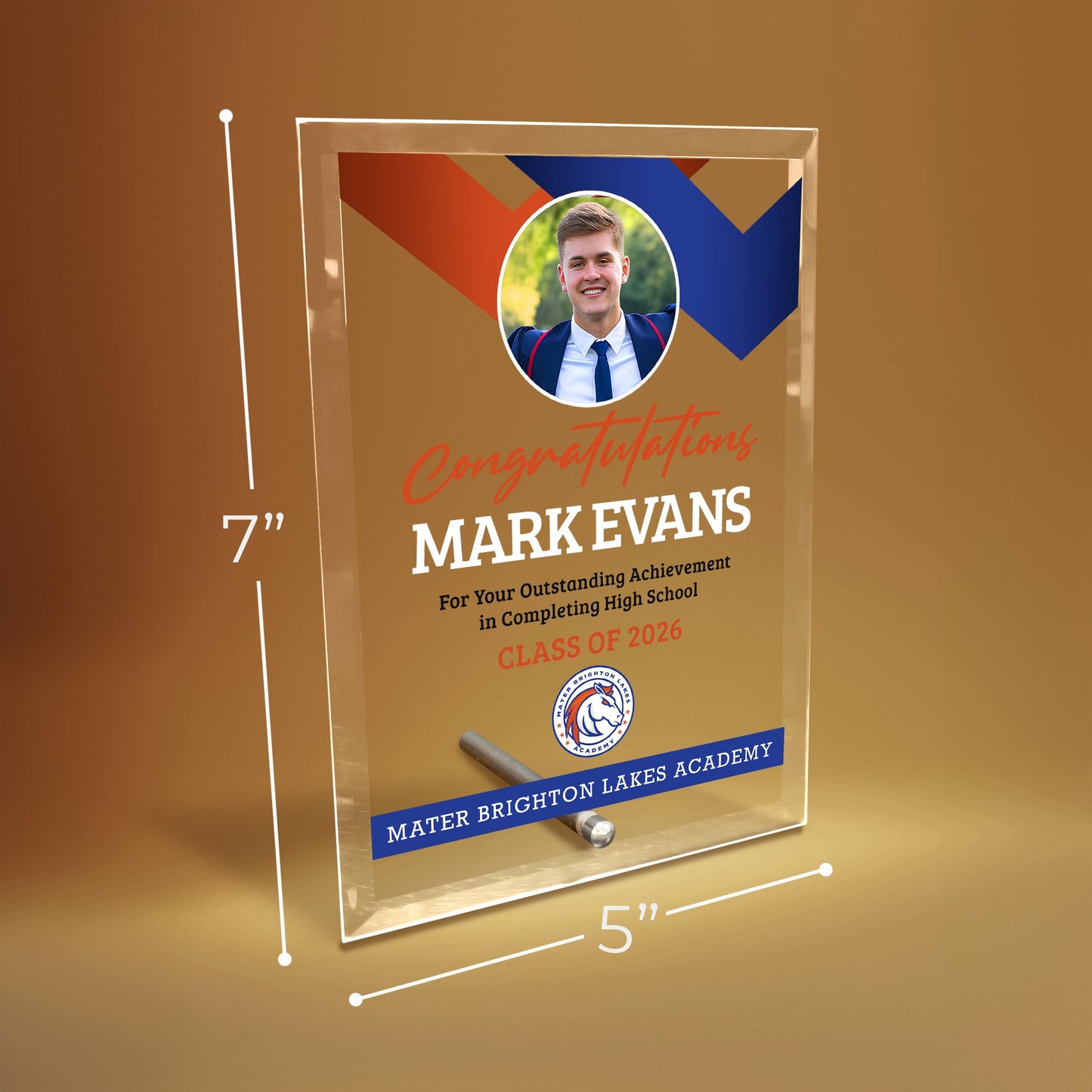 Mater Brighton Lakes Academy Glass Plaque Design 1