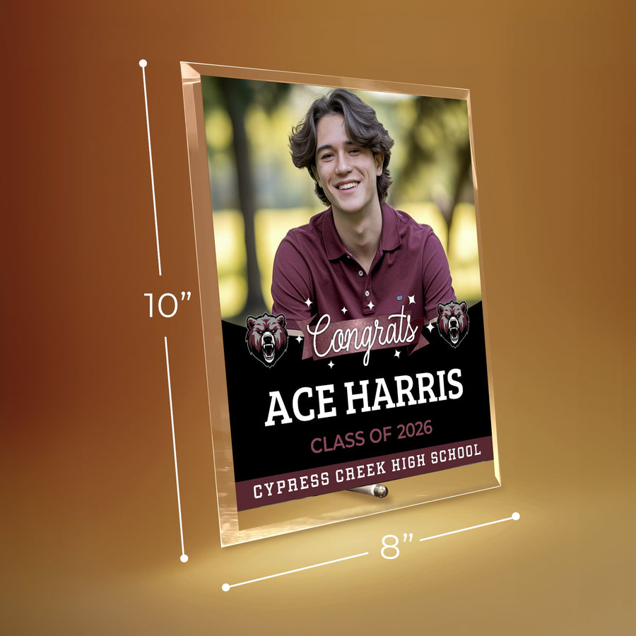 Cypress Creek High School Glass Plaque Design 6