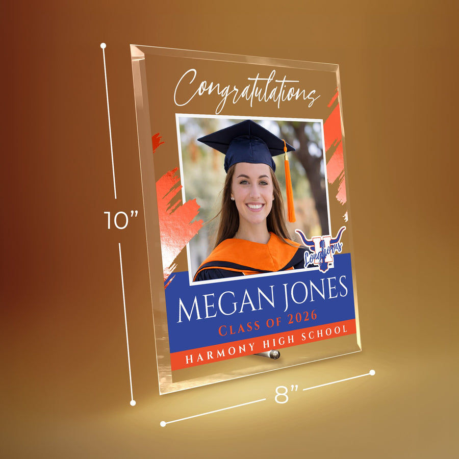 Harmony High School Glass Plaque Design 5