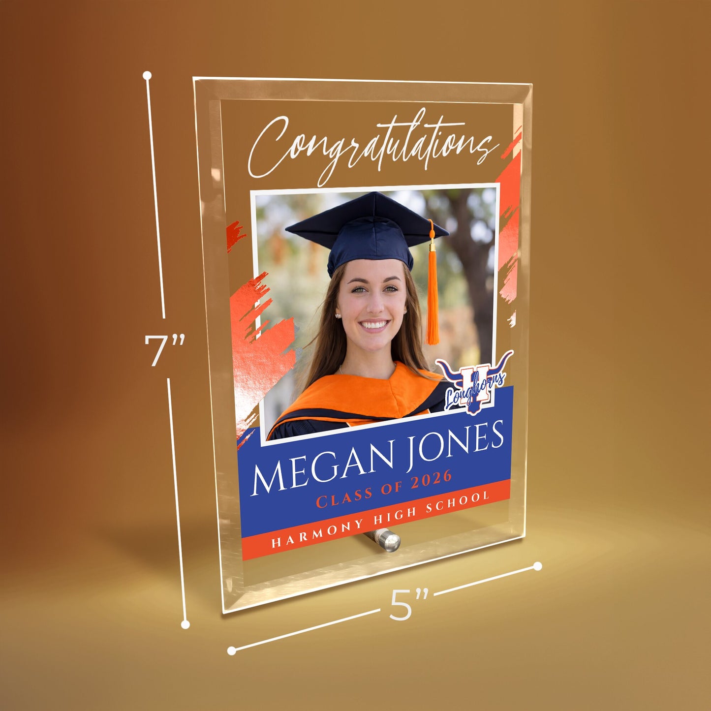 Harmony High School Glass Plaque Design 5