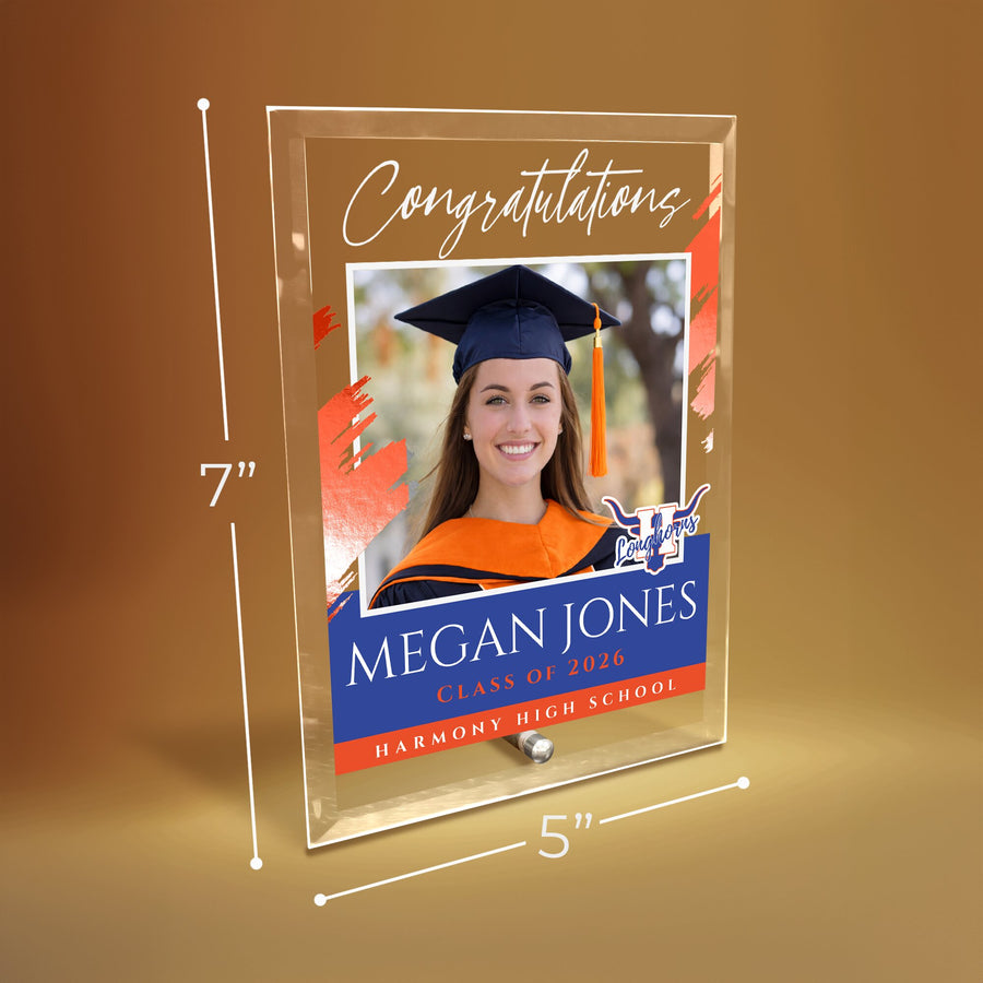 Harmony High School Glass Plaque Design 5