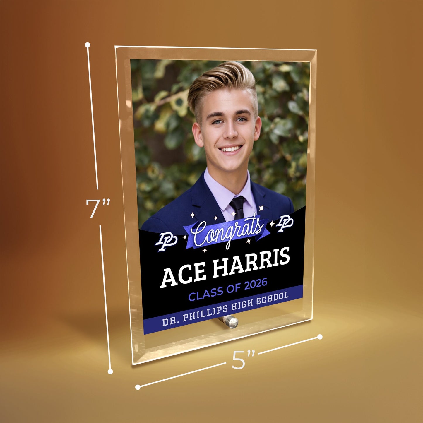 Dr. Phillips High School Glass Plaque Design 6