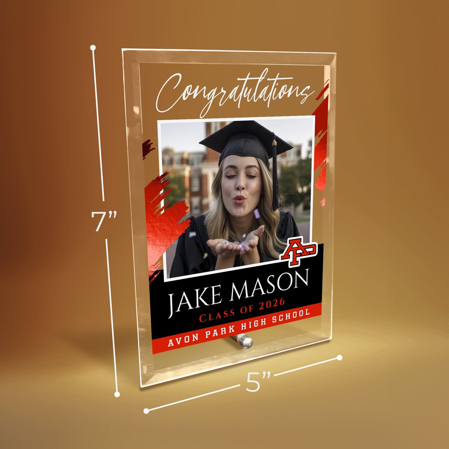 Avon Park High School Glass Plaque Design 5
