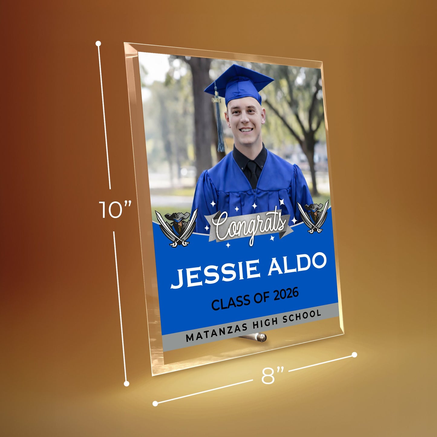 Matanzas High School Glass Plaque Design 6