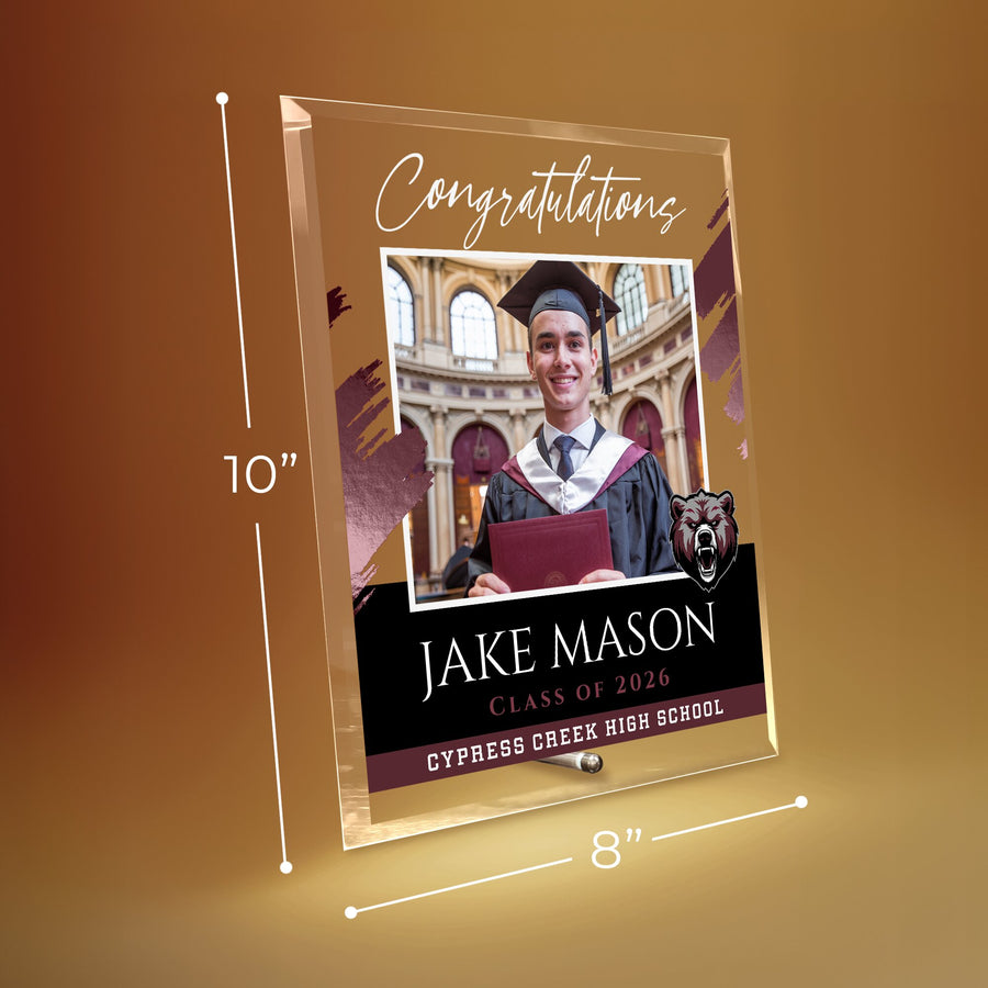 Cypress Creek High School Glass Plaque Design 5